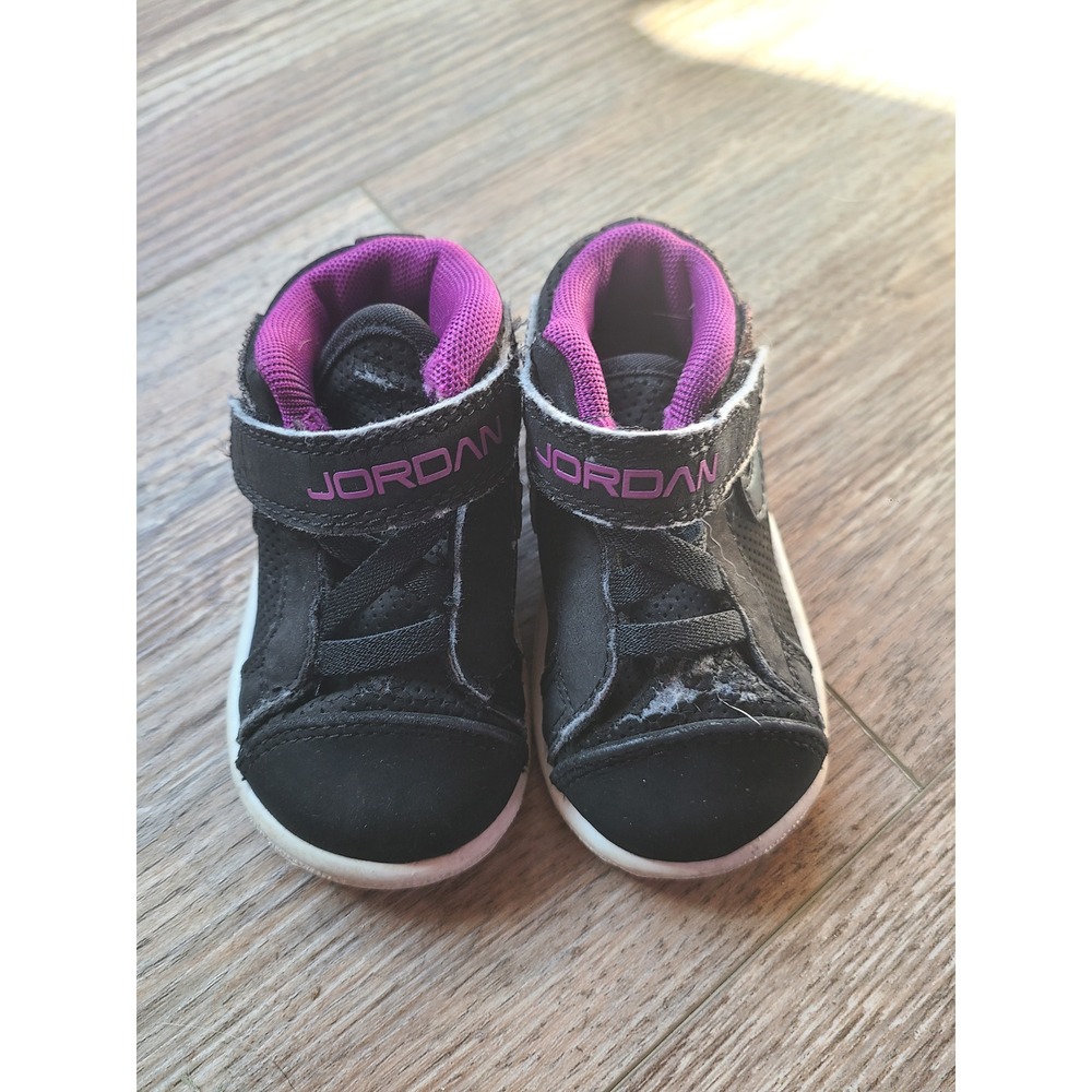 Jordan 1 Flight Toddler Sneakers Black Pink 372790-011 Size 4.5C
